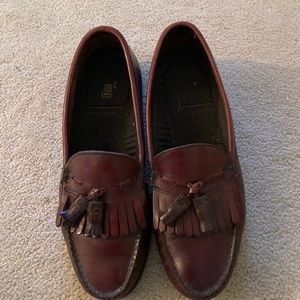 Dexter Leather Loafers Mens Size 9.5 M Burgundy Red Kiltie Tassel
